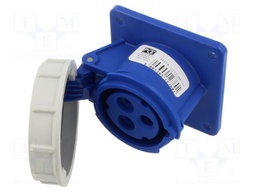 Connector: AC supply; socket; female; 16A; 250VAC; IEC 60309; IP67