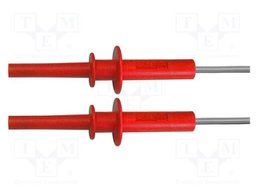 Test lead; 10A; banana plug 4mm,both sides; insulated; Len: 1m