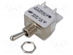 Toggle Switch, Off-On, DPST, Non Illuminated, 600H Series, Panel Mount, 15 A