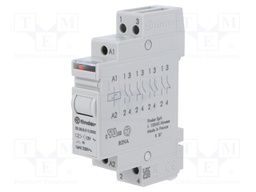 Relay: installation; bistable; NO x2; 12VAC; DIN; 16A; -40÷40°C