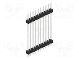 Connector: pin strips; pin header; male; PIN: 10; 2.54mm; THT; 1x10