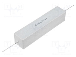 Resistor: wire-wound; cement; THT; 330Ω; 40W; ±5%; 19x19x89mm