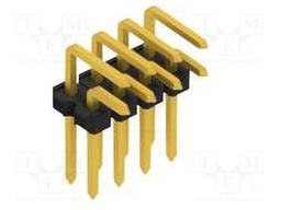 Connector: pin strips; pin header; male; PIN: 8; 2.54mm; THT; 2x4