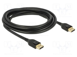 Cable; DisplayPort plug,both sides; DisplayPort 1.4; 3m; black