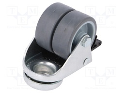 Transport wheel; Ø: 50mm; W: 34mm; H: 71mm; twin wheels; 70kg