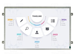 Display: TFT; 12.1"; 1280x800; Illumin: LED; RGB; 1000cd/m2; RIBUS