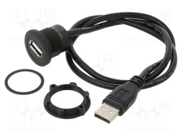 Adapter cable; USB A socket,USB A plug; USB 2.0; Len: 0.6m