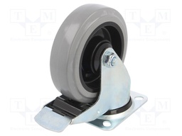 Transport wheel; Ø: 125mm; W: 36mm; H: 156mm; torsional with lock