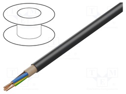 Wire; NYY; 5G185mm2; round; solid; Cu; PVC; black; 600V,1kV