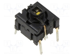 Microswitch TACT; SPST-NO; Pos: 2; 0.05A/24VDC; THT; LED; white