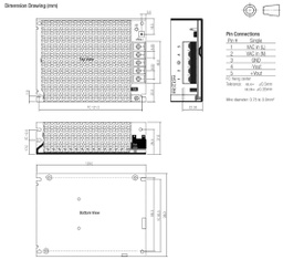Power supply: switched-mode; modular; 100W; 24VDC; 129x98x38mm