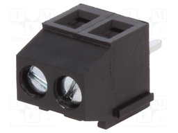 PCB terminal block; angled 90°; 3.5mm; ways: 2; on PCBs; 1.5mm2
