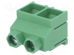 PCB terminal block; angled 90°; 9.52mm; ways: 2; on PCBs; 4mm2