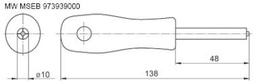 Test acces: assembly tool; 138mm; 973939000