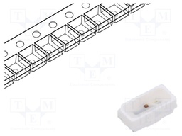LED; SMD; 3014; red; 0.24÷0.84lm; 90÷280mcd; 3x1.4x1.2mm; 120°; 20mA
