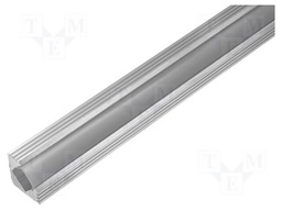 Profiles for LED modules; transparent; angular; L: 2m; aluminium