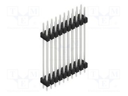 Connector: pin strips; pin header; male; PIN: 20; 2.54mm; THT; 2x10