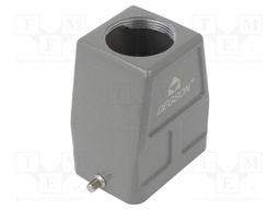 Enclosure: for HDC connectors; size D6B; for cable; for latch