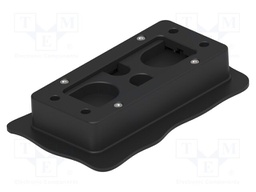 Multigate grommet; black; Holes no: 4; -40÷80°C; Entrelec; IP66