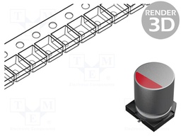 Capacitor: polymer; 1500uF; 2.5VDC; ESR: 10mΩ; A765; SMD; ±20%; 2000h