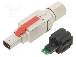 Plug; Mini I/O Type 2 (U); PIN: 4; Cat: 5e; shielded; Layout: 8p4c