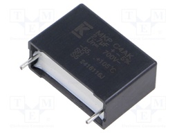 Capacitor: polypropylene; DC-Link; 2.7uF; ESR: 19.5mΩ; THT; ±5%