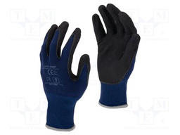 Protective gloves; Size: 11; navy blue-black; tag