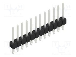 Connector: pin strips; pin header; male; PIN: 12; 2.54mm; THT; 1x12