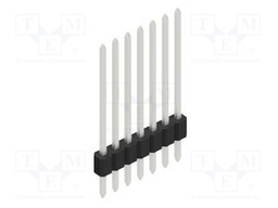 Connector: pin strips; pin header; male; PIN: 7; 1.27mm; THT; 1x7