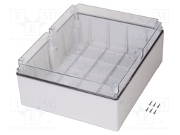 Enclosure: multipurpose; X: 380mm; Y: 460mm; Z: 180mm; SCABOX; grey