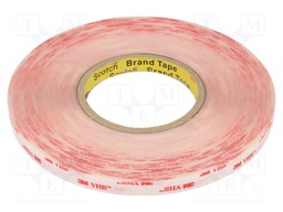 Tape: fixing; W: 12mm; L: 33m; D: 500um; acrylic; transparent; UL-746C
