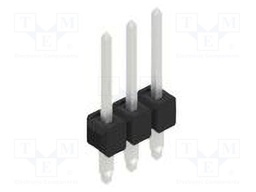 Connector: pin strips; pin header; male; PIN: 3; 2.54mm; THT; 1x3