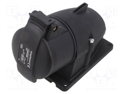 Connector: AC supply 3-phase; plug; male; straight; for cable