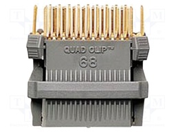 Test clip; PLCC; PIN: 68; grey; Overall len: 29.97mm; gold-plated