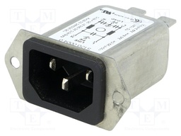 Connector: AC supply; socket; male; 6A; 250VAC; IEC 60320; -25÷85°C