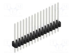 Connector: pin strips; pin header; male; PIN: 16; 1.27mm; THT; 1x16