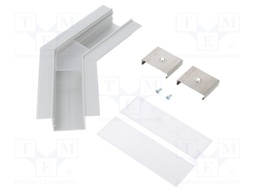 Connector 135°; silver; aluminium; Application: VARIO30-05