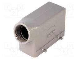 Enclosure: for HDC connectors; Han B; size 16B; for cable; angled