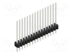 Connector: pin strips; pin header; male; PIN: 16; 1.27mm; THT; 1x16