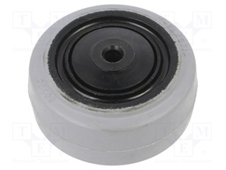 Transport wheel; Ø: 80mm; W: 36mm; Mat: elastic rubber; -20÷60°C