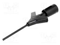 Clip-on probe; pincers type; 2A; 60VDC; black; Grip capac: max.2mm
