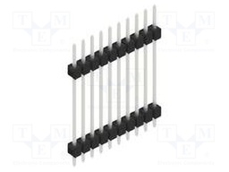 Connector: pin strips; pin header; male; PIN: 10; 2.54mm; THT; 1x10