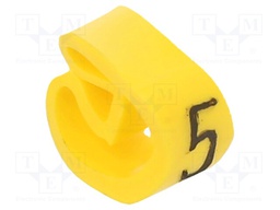 Markers for cables and wires; Label symbol: 5; 4÷10mm; PVC; PA