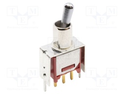 Switch: toggle; Pos: 2; SPDT; ON-ON; 0.02A/20VAC; 0.02A/20VDC; THT
