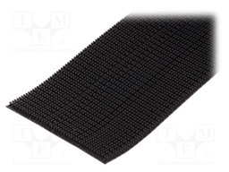 Tape: velcro; W: 50mm; L: 1m; D: 5.7mm; acrylic; black; -29÷93°C