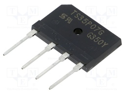 Bridge rectifier: single-phase; 35A; flat; THT