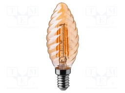 LED lamp; white warm; E14; 220÷240VAC; 350lm; P: 4W; 300°; 2200K