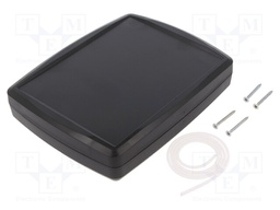 Enclosure: multipurpose; X: 144mm; Y: 184mm; Z: 38mm; ABS; black; IP65