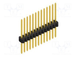 Connector: pin strips; pin header; male; PIN: 13; 1.27mm; THT; 1x13