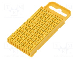 Markers for cables and wires; Label symbol: V; 4.3÷5.3mm; yellow